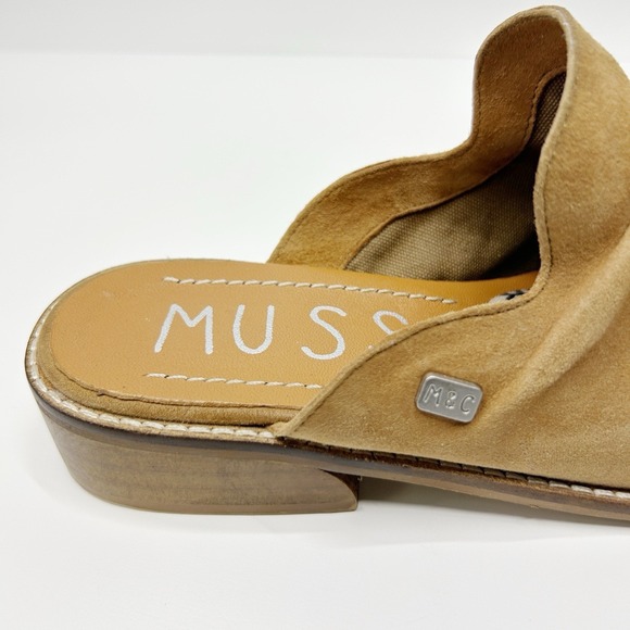 MUSSE & CLOUD Slip On Tan Suede Mules Coastal Cowgirl Western Boho 37 US 6.5-7 - Picture 5 of 8